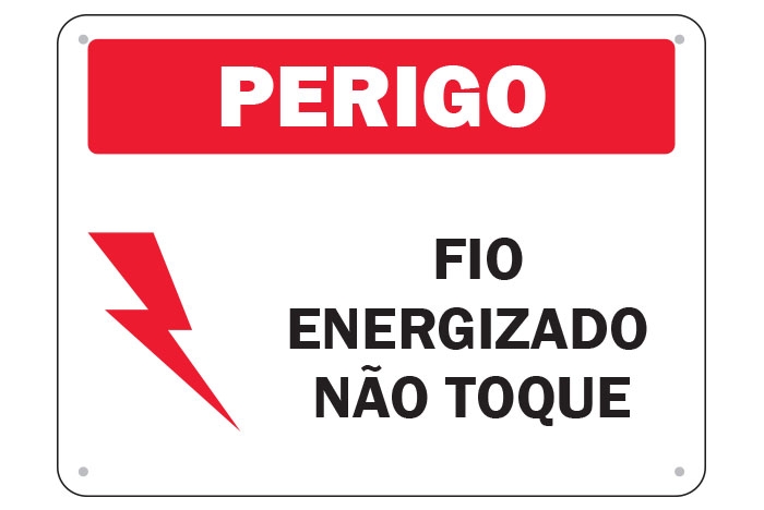 Perigo Fio Energizado Não Toque