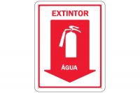 Placa de Sinalização para Extintor - Ãgua