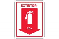 Placa de Sinalização para Extintor - CO2