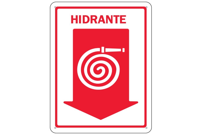 Placa de Sinalização para Hidrante