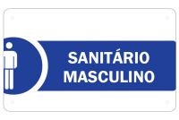 Placa de Sinalização para Sanitário Masculino