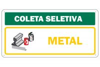 Placa de sinalização para Gestão Ambiental Coleta Seletiva Metal