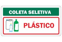 Placa de sinalização para Gestão Ambiental de Coleta Seletiva para Plástico