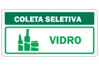 Placa de sinalização para Gestão Ambiental de Coleta Seletiva para Vidro