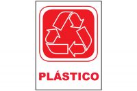 Placa de sinalização para Gestão Ambiental para Plástico