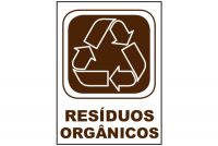 Placa de sinalização para Gestão Ambiental para Resíduos OrgÃ¢nicos