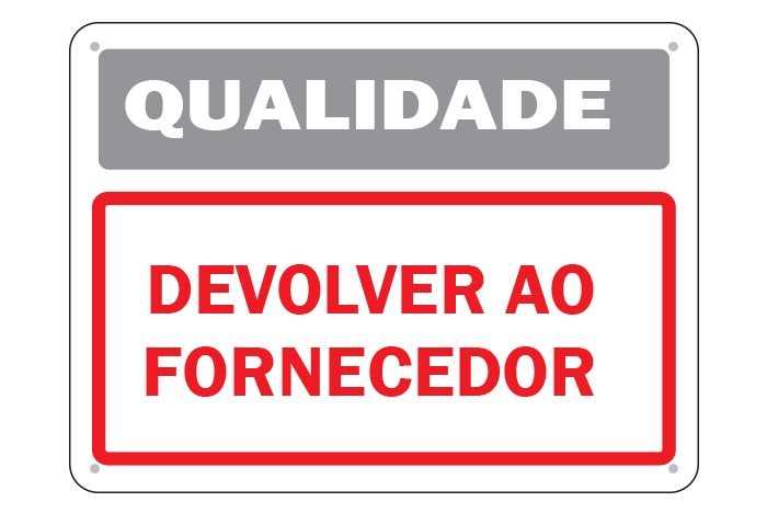 Qualidade Devolver ao Fornecedor