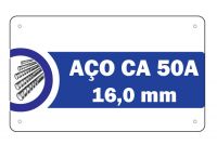 Placa para Identificação de Barras Aço CA 50A 16,0 mm