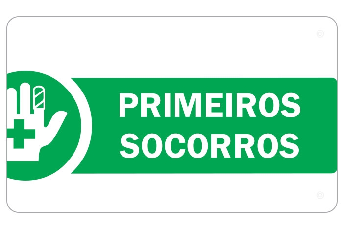 Placa Primeiros Socorros