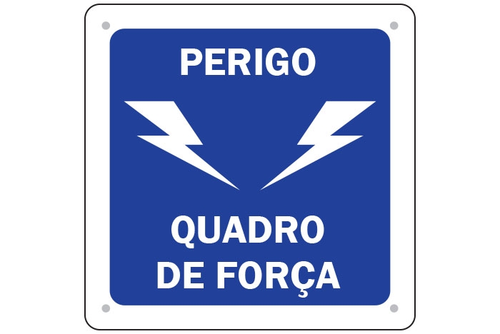 Placa Perigo Quadro de Força