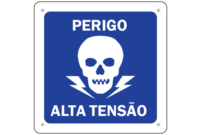 Placa Perigo Alta Tensão