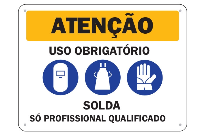 Placa Atenção Solda