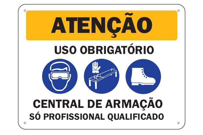 Placa Atenção Central de Armação